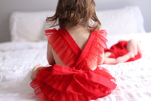Load image into Gallery viewer, Luella Ruffle Bum Romper -Cherry