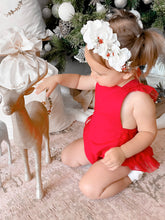 Load image into Gallery viewer, Luella Ruffle Bum Romper -Cherry