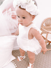 Load image into Gallery viewer, Luella Ruffle Bum Romper-White