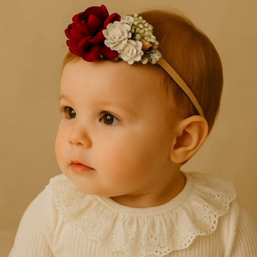 Baby Noel Christmas Floral Headband