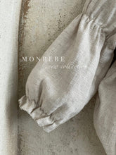 Load image into Gallery viewer, MONBEBE Maya Long Sleeve Linen Romper- Natural