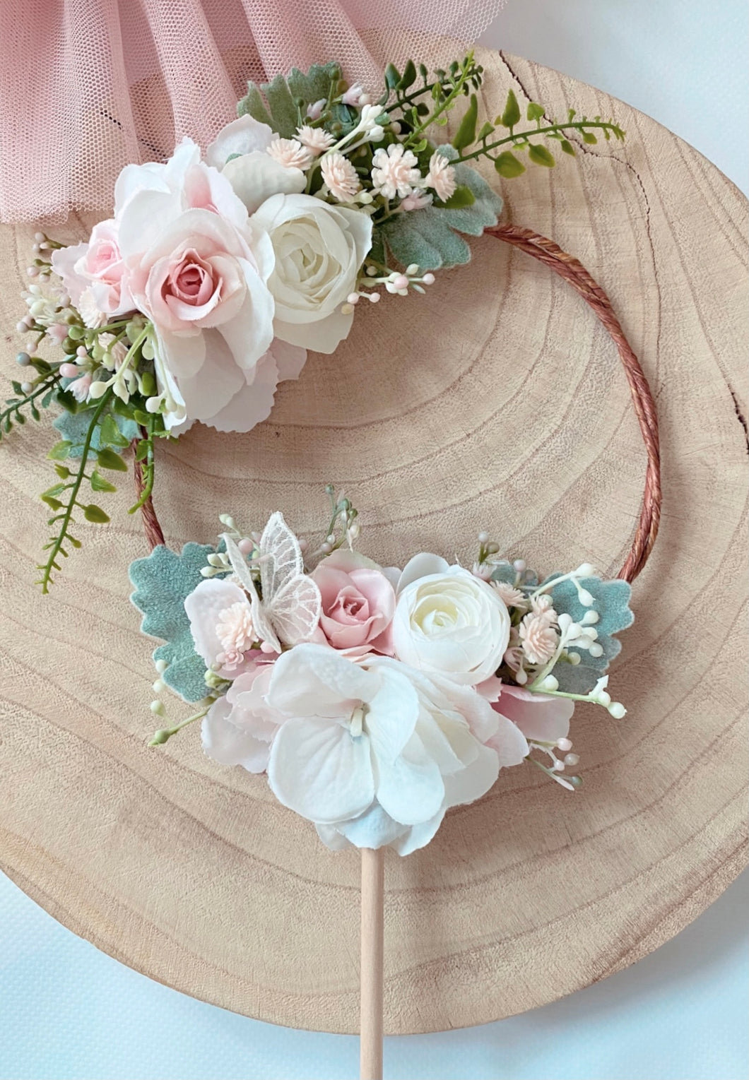 Butterfly Blossom Wreath Cake Topper