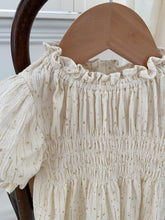 Load image into Gallery viewer, HI BYEBEBE~Cream/Gold Sparkle Romper