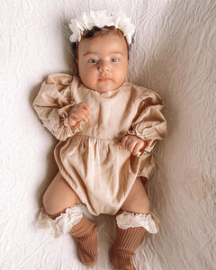 Penelope Baby Elastic Crown White