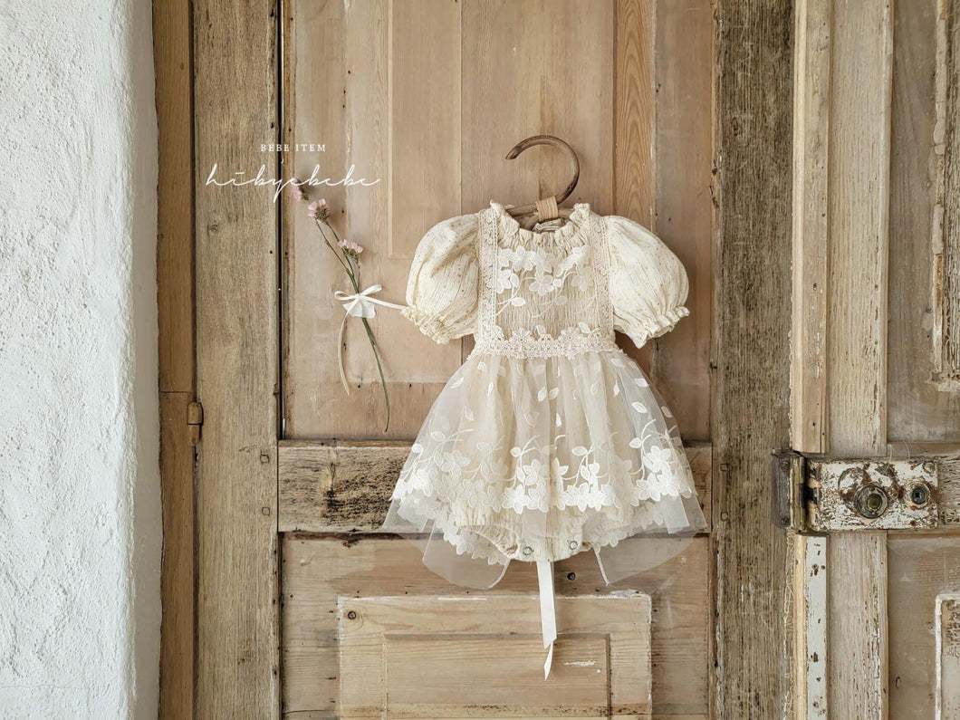 HI BYEBEBE~Baby Lace Overlay Dress~Cream