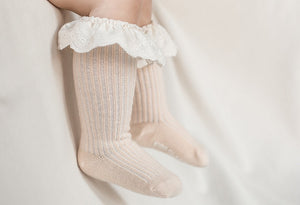 KIDS CLARA Lace Baby Knee High Socks~2 colours