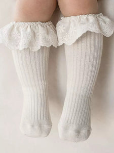 KIDS CLARA Lace Baby Knee High Socks~2 colours