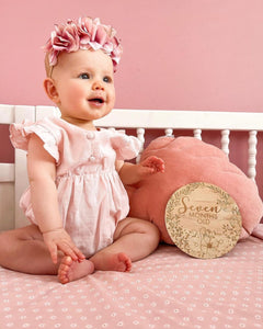 Penelope Baby Elastic Crown~Blush Pink